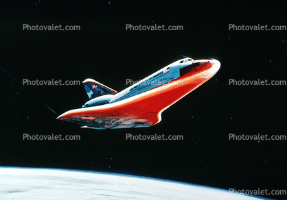 Space Shuttle Reentry, Glowing Red Hot, Entering Earths Atmosphere, Heat, friction