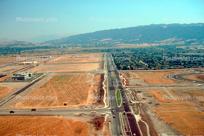 Hopyard Road in the early 1980s, Pleasanton, California, USA, 1980s