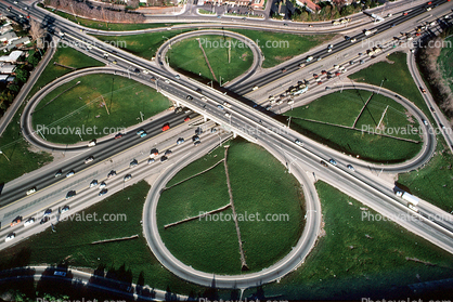 Cloverleaf Interchange, overpass, underpass, freeway, Highway 101, Four-way Interchange
