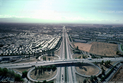 Cloverleaf Interchange, overpass, underpass, intersection, freeway, highway, symmetry, exit, Four-way Interchange, Interstate Highway I-680, I-580