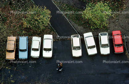 Parking Lot, parked cars, stalls, automobile, sedan, Moscow