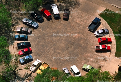 parking lot, San Antonio, Round, Circular, Circle