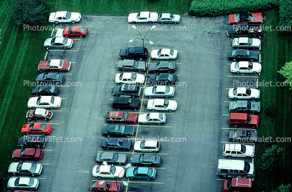 Parking Lot, parked cars, stalls, sedan, Kansas City