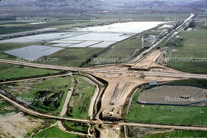 Construction of the new intersection of Highway I-580 with Hopyard Road