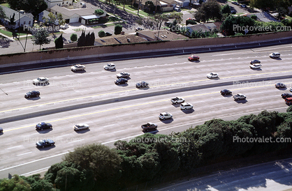 Interstate Highway I-405, Irvine, California, cars, traffic, freeway