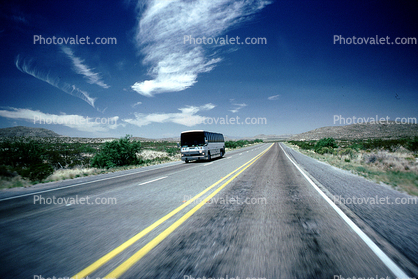 Highway-62, Long Lonesome Highway, Desert, Three lane, western Texas