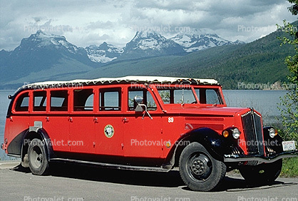 Model 706, White Motor Company, Red Jammers, Glacier National Park, Montana, 1950s