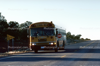Blue Bird, northern Arizona, School Bus, Kayenta