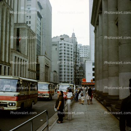 people, Buildings, Victoria, Hong Kong, 1973