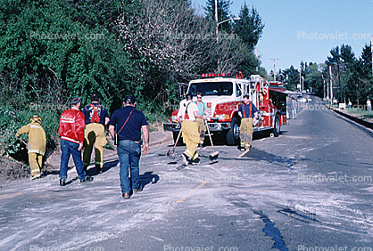 Fire Engine, Sebastopol Fire Dept., Sonoma County, Bodega Highway