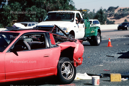 Tow Truck, Interstate Highway I-80, Pinole, California, Towtruck, Car Accident, Auto, Automobile