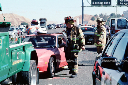Interstate Highway I-80, Pinole, California, Car Accident, Auto, Automobile