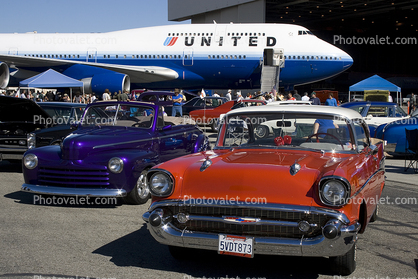 Chevy, Front, bumper, Hood Ornament, Sedan, Chevrolet, automobile, 1950s
