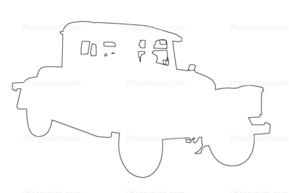 outline, automobile, line drawing, shape