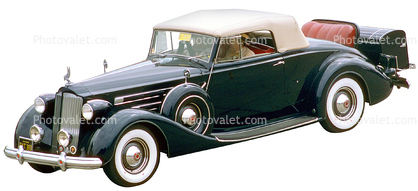 automobile, roadster, rumble seat, cabriolet, whitewall tires, grill, photo-object, object, cut-out, cutout