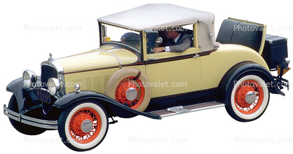 Rumble Seat, Whitewall Tires, Convertible, automobile, photo-object, object, cut-out, cutout