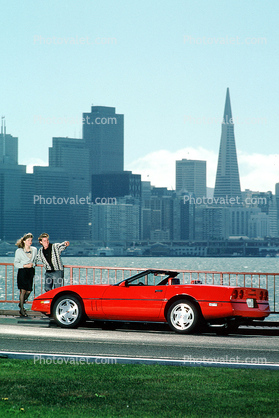 Corvette Stingray, Chevy, Transamerica Pyramid, Chevrolet, automobile