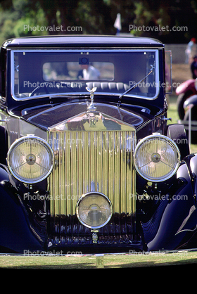 Rolls Royce, Hood Ornament, Chrome Radiator Grill, Headlight, front, head-on