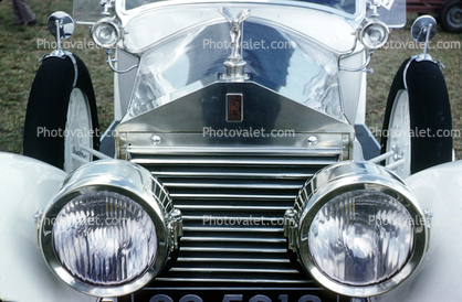 Rolls Royce headlights, headlamps, chrome radiator grill