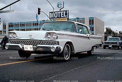 Ford, Fairlane, Motel Sign, building, 1950s