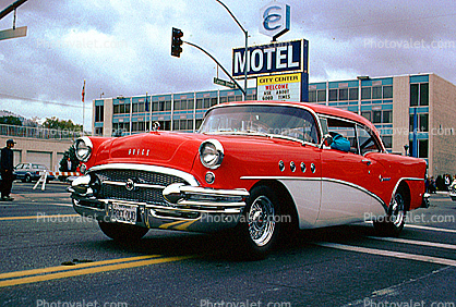 1955 Buick Special, Car, Motel, building, street, 1950s