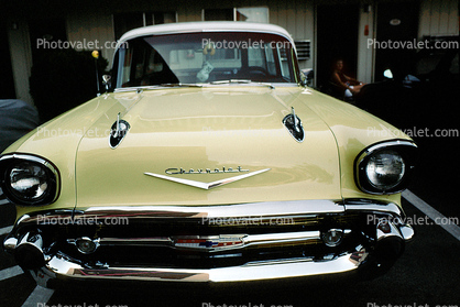 Chevrolet, Chevy Bel Air, head-on, Car, Automobile, Vehicle