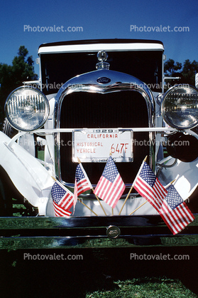 Ford, Headlamps, radiator grill, 1929, head-on, grill