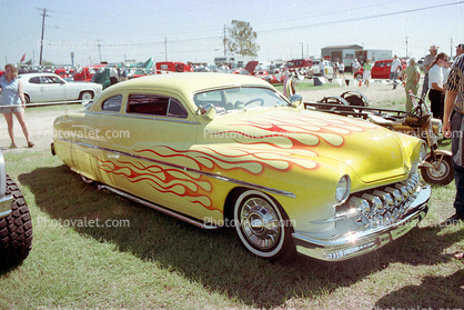 Flames, Whitewall Tires, automobile