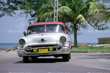 Olds 88, Oldsmobile head-on, Car, Automobile, Vehicle, 1950s