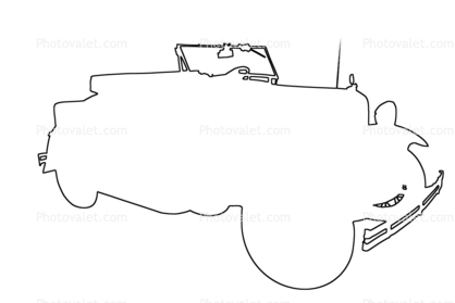 run-about, convertible, cabriolet, Outline, line drawing, shape