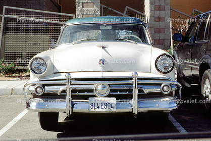 Ford head-on, Car, Automobile, Vehicle, grill, 1950s