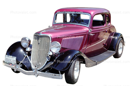 1933 Ford V8, Radiator Grill, Headlight, automobile, photo-object, object, cut-out, cutout, 1930's