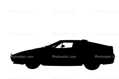 Ferrari silhouette, logo, automobile, shape