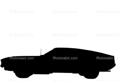 fastback car silhouette, logo, automobile, shape