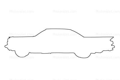 1959 Chevrolet Impala outline, Chevy, automobile, line drawing, shape