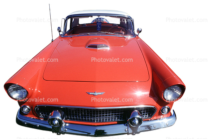 Ford Thunderbird, head-on, automobile, photo-object, object, cut-out, cutout