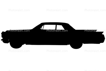 Cadillac, Fins, Whitewall Tires, silhouette, Fleetwood, logo, automobile, shape, 1960s