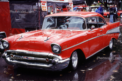 1957 Chevy Bel air, Fins, automobile, Dagmar Bumps