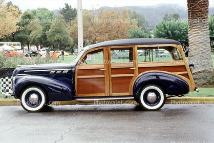 Dodge, Woody Station Wagon, whitewall tires, automobile