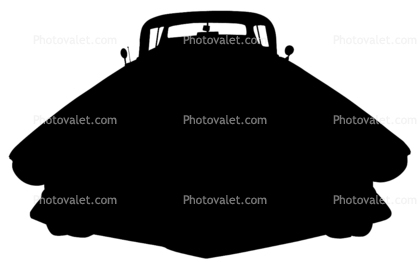 1958 Cadillac silhouette, logo, automobile, shape