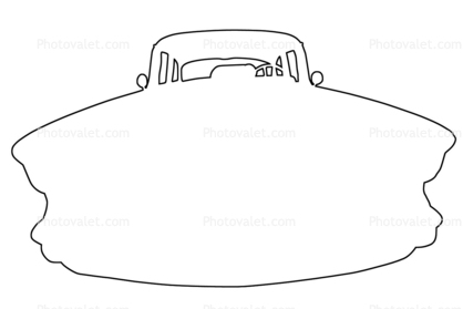 Chevrolet, Belair, Chevy outline, automobile, line drawing, shape