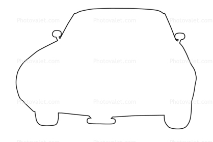 Pontiac Bonneville outline, automobile, line drawing, shape, 1960s