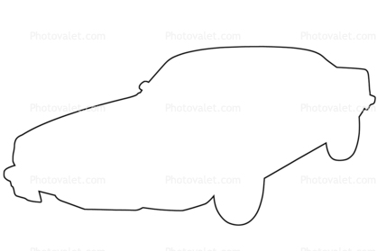 Chevrolet Camero outline, automobile, line drawing, shape