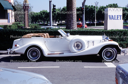 Excalibur Roadster, whitewall tires, automobile