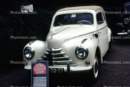 1948 Skoda, folding roof, automobile, 1940s