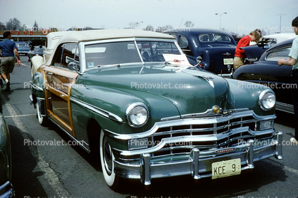 1949 Chrysler New Yorker, Town & Country Convertible Coupe, Wood Panel, chrome grill, woody, 1940s
