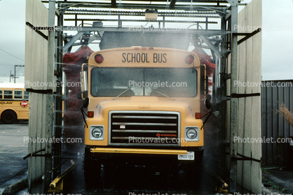 Washing a School Bus