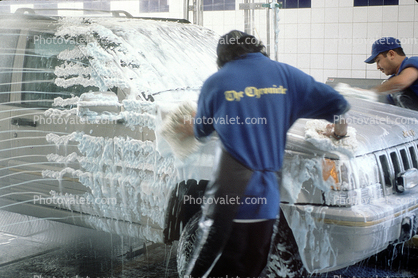 Jeep SUV in a Carwash