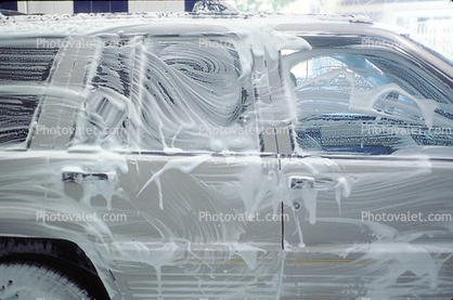 Jeep SUV in a Carwash