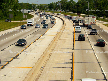 Edens Expressway, Interstate Highway I-94, cars, automobiles, vehicles